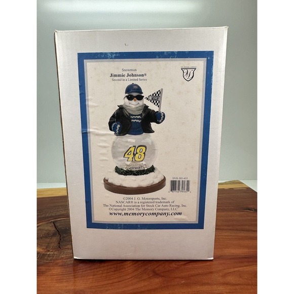 Jimmy Johnson #48 NASCAR Snowman Snowglobe NOS 2004 #37/5000 The‎ Memory Co. - Picture 6 of 6